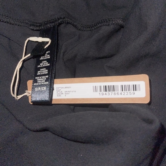 NWT SKIMS Cotton Jersey Foldover Pant in SOOT sz S - RARE - Picture 4 of 6